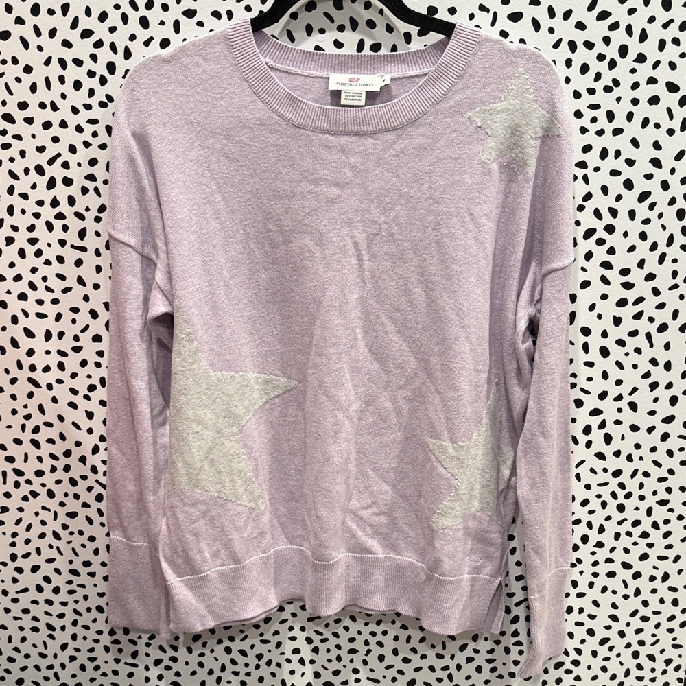 Vineyard Vines Lavender Star Sweater Size M